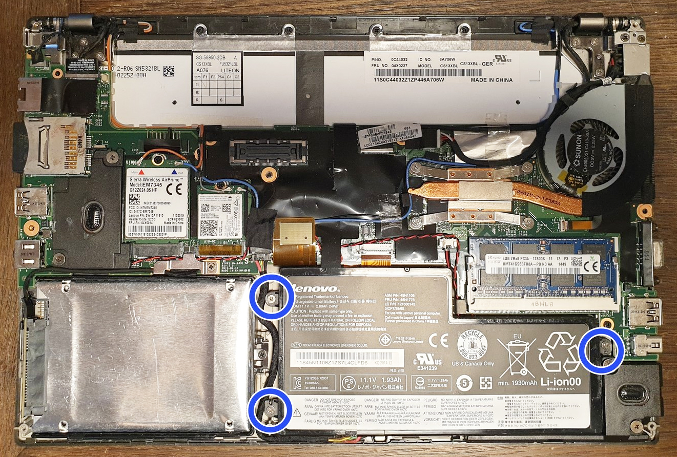 Internal Photo of LENOVO Thinkpad X230S X240 X250 X260 Speaker SSB0K41912 PK23000MSV0 (ThinkPad X250)